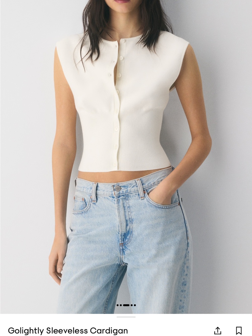Aritzia GoLightly sleeveless cardigan